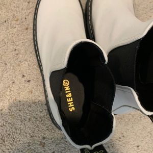 Platform White Chelsea Boots